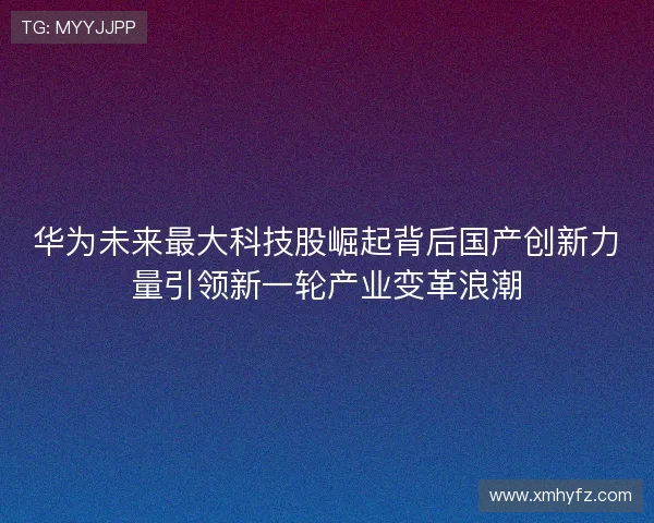 华为未来最大科技股崛起背后国产创新力量引领新一轮产业变革浪潮